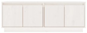 Έπιπλο Τηλεόρασης Λευκό 110 x 34 x 40 εκ. από Μασίφ Ξύλο Πεύκου - Λευκό
