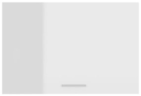 Ντουλάπι Κρεμαστό Γυαλιστερό Λευκό 60x31x40 εκ. από Επεξ. Ξύλο - Λευκό