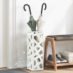 vidaXL Σχέδιο & βάση αποθήκευσης Λευκό 15.5 x 15.5 x 49 εκ Ατσάλι