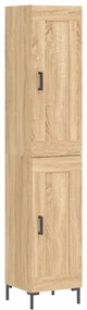 vidaXL Μπουφές Sonoma δρυς 34,5 x 34 x 180 εκ. από Επεξεργασμένο Ξύλο