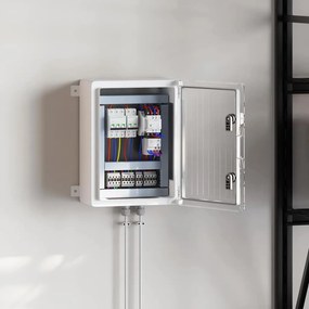 vidaXL Ντουλάπι Ελέγχου Γκρι 37 x 16,5 x 40 εκ ΑΒΣ Πλαστικό