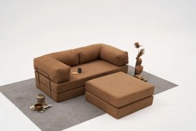 Γωνιακός Καναπές Κρεβάτι Καφέ COMFORT MINI 95x190x75