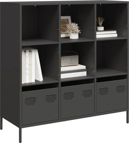 vidaXL Ντουλάπι Μαύρο 101,5x39x103,5 εκ. από Χάλυβα