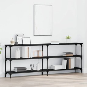 vidaXL Τραπέζι κονσόλας Μαύρη δρυς 200 x 29 x 75 cm