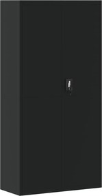 vidaXL Αρχειοθήκη Μαύρη 90 x 40 x 220 εκ. Ατσάλινη