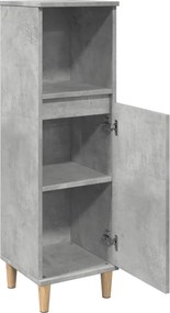 vidaXL Ντουλάπι Μπάνιου Γκρι Σκυροδέματος 30x30x100 εκ. Επεξ. Ξύλο