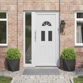 vidaXL Γλάστρα 2 pcs Μαύρο 40 x 40 x 40 cm Ατσάλι