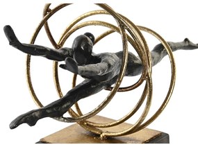 Διακοσμητική Φιγούρα DKD Home Decor Μαύρο Χρυσό Μέταλλο Ρητίνη Σύγχρονη (36 x 14 x 29,5 cm)