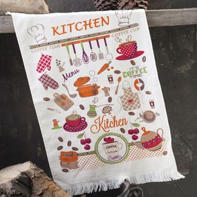 Ποτηρόπανο Kitchen Time 40X60 Multi Ρυθμός 40x60cm 100% Βαμβάκι