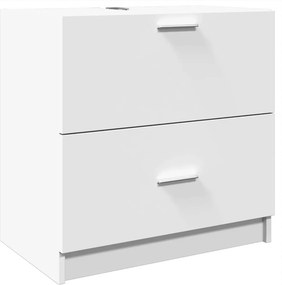 vidaXL Ντουλάπι Νιπτήρα Λευκό 59x37x59 εκ. Επεξεργασμένο Ξύλο