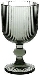 Ποτήρια Κρασιού Κολωνάτα (Σετ 6Τμχ) 8435-02 235ml Smoke Ankor Γυαλί