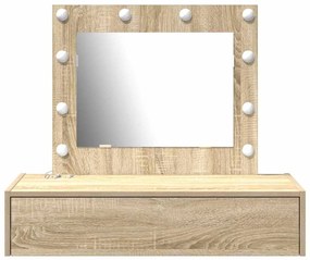 vidaXL Τραπέζι περιποίησης Καφέ 83 x 40 x 70 εκ Επεξεργασμένο ξύλο