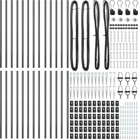 vidaXL Στύλος Περιφράξεων 26 pcs Γκρι 3,2 x 3,2 x 165 εκ