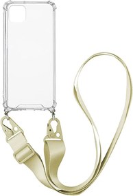 Θήκη Σιλικόνης με Strap Sonique Armor Clear Samsung Galaxy A22 5G Μπεζ
