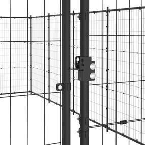 Κλουβί Σκύλου Εξωτερικού Χώρου 36,3 μ² από Ατσάλι - Μαύρο