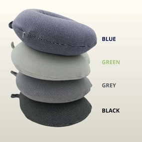 Μαξιλαράκι Ταξιδίου Memory Foam Σχήμα Πέταλο - Γκρι