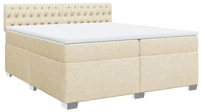 ΚΡΕΒΑΤΙ BOXSPRING ΜΕ ΣΤΡΩΜΑ ΚΡΕΜ 200X200 ΕΚ. ΥΦΑΣΜΑΤΙΝΟ 3286007