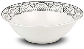 Σαλατιέρα Maya 10-099-354 Φ23x7,5cm White-Black Nava Large Πορσελάνη