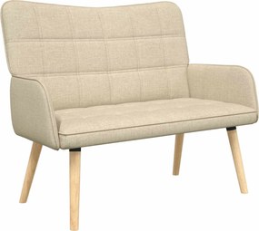 vidaXL Καναπές 2 ατόμων Κρεμ 115 x 61 x 87 εκ. Ύφασμα