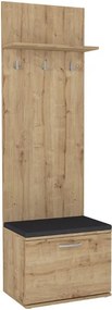 Έπιπλο εισόδου Track Megapap χρώμα sapphire oak 60x38,2x190εκ.