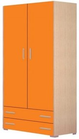 Ντουλάπα Παιδική Δίφυλλη Νο.2 105x180x50cm Orange Δίφυλλη Μελαμίνη