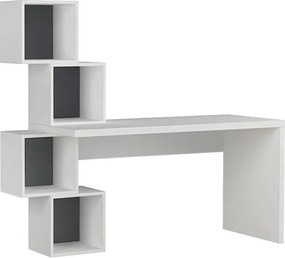 Γραφείο εργασίας Balance Megapap χρώμα λευκό 153,5x60x140εκ