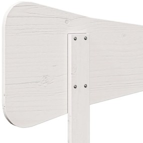 vidaXL Κεφαλάρι Λευκό 120 εκ. από Μασίφ Ξύλο Πεύκου