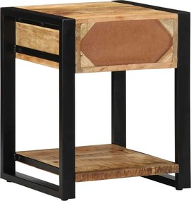 vidaXL Side Table 40x40x50 cm Στερεό ακατέργαστο ξύλο Mango