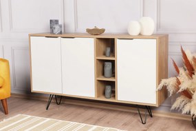 Μπουφές Δρυς / Λευκό CLARA 142x35,6x83