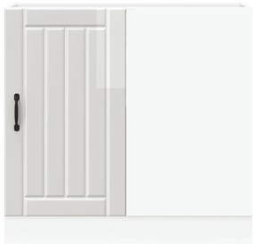 vidaXL Ντουλάπι βάσης νεροχύτη "Lucca" High Gloss White