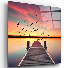 Πίνακας Γυάλινος 231MDF1348 80x80cm Multi Wallity Square Glass