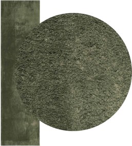 vidaXL Χαλί HUARTE Δασικό Πράσινο 80 x 750 cm 100% Πολυεστέρας