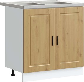 vidaXL Βάση νιπτήρα Porto 2 τμχ. Καφέ 80 x 46 x 81,5 εκ