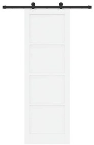 vidaXL Συρόμενη Πόρτα ORKDAL Λευκό και μαύρο 78 x 232 cm