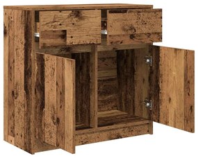 Συρταριέρα με Συρτάρια Παλαιό ξύλο 80x34x76 εκ. από Επεξ. Ξύλο - Καφέ