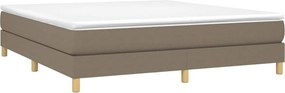vidaXL Κρεβάτι Boxspring με Στρώμα Taupe 180x200 εκ. Υφασμάτινο