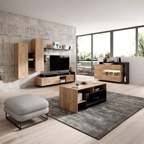 Σύνθετο σαλονιού Oak-Anthraki - Fusiko