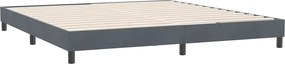 vidaXL Box Spring Κρεβάτι χωρίς στρώμα Σκούρο γκρι Βελούδινο