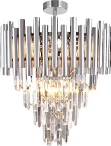 Φωτιστικό Οροφής Madison Ø45cm Ασημί