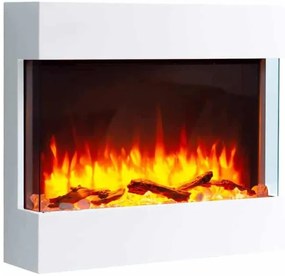 Ηλεκτρικό Τζάκι Επιτοίχιο 2000W Λευκό 3 Όψεων Richen Phaedra R-EM279B Sieline-R-EM279B-Λευκό R-EM279B