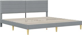 vidaXL Σκελετός Κρεβατιού Ανοιχτό γκρι 200 x 200 cm Πολυεστέρας