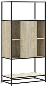 Highboard Δρυς sonoma 68x35x139 cm Επεξεργασμένο ξύλο μέταλλο - Καφέ