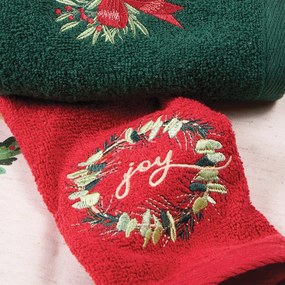 Χριστουγεννιάτικες Πετσέτες (Σετ 2τμχ) Das Home Christmas 0906 Red