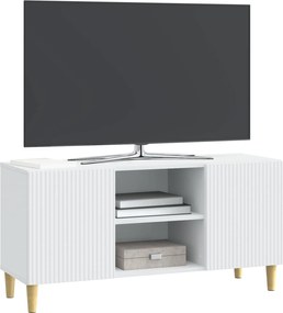 vidaXL Ντουλάπι TV Λευκό 102 x 34,5 x 50 εκ. Επεξεργασμένο Ξύλο