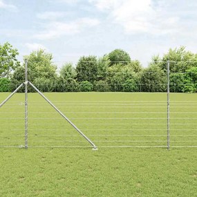 vidaXL Συρματόπλεγμα με ακίδες 50 x 1,5 m Ασημί Δίχτυ