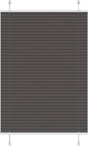 vidaXL Πλισέ περσίδα Μαύρο 95x150 cm Πλάτος υφάσματος 94,4 cm