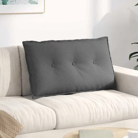 vidaXL Μαξιλάρι Πλάτης Σκούρο Γκρι 80 x 19 x 50 εκ ύφασμα