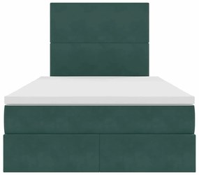 vidaXL Κρεβάτι με αποθηκευτικό χώρο και LED 120 x 200 cm Βελούδο