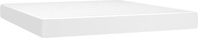 vidaXL Κρεβάτι Boxspring με Στρώμα &amp; LED Λευκό 160x200 εκ. Συνθ. Δέρμα