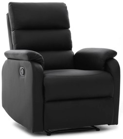 Πολυθρόνα Ανακλινόμενη ArteLibre TALITHA Μαύρο PU 79x97x101cm